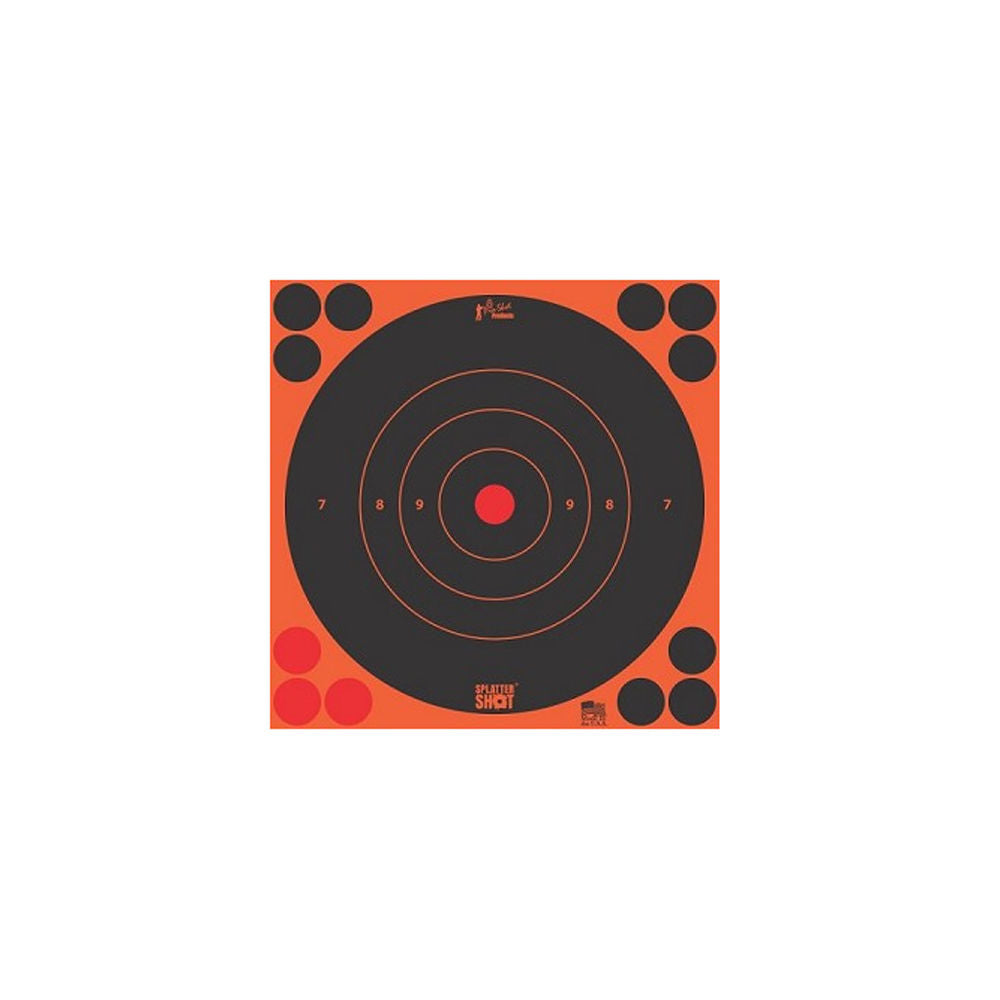 Pro Shot Splatter Shot 8 In Orange Bullseye Target 30 Qty Pk