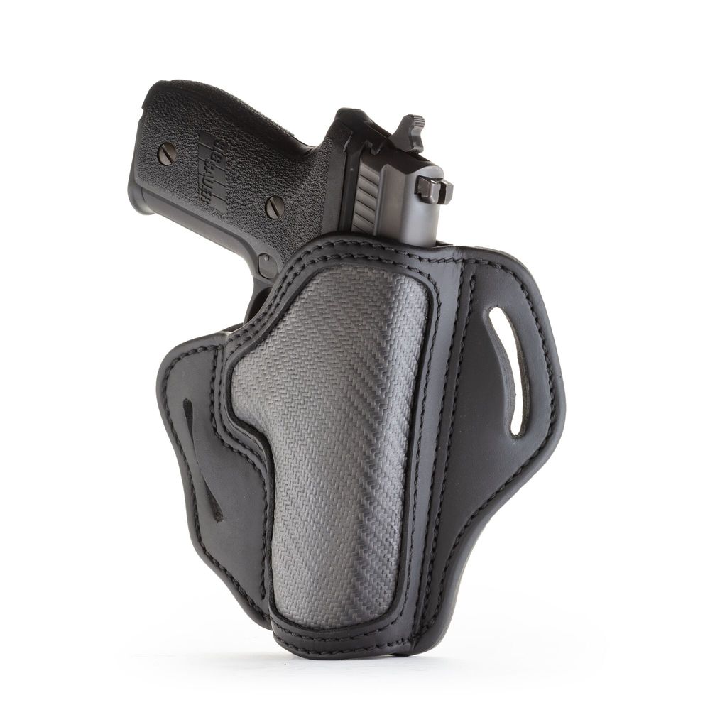 1791 Gunleather Project Stealth Open Top Belt Holster Black, Right Handed, Carbon Fiber, Beretta 92 Fs, Bh2.3