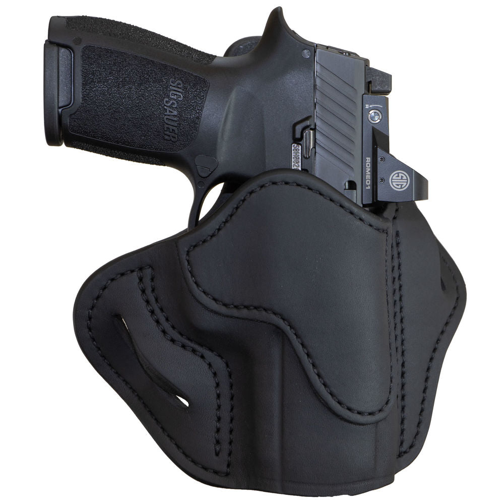1791 Gunleather Optic Ready Open Top Multi Fit Belt Holster Stealth Black, Right Handed, Leather, Sig Sauer P228/P229, Or Bh2.4 S