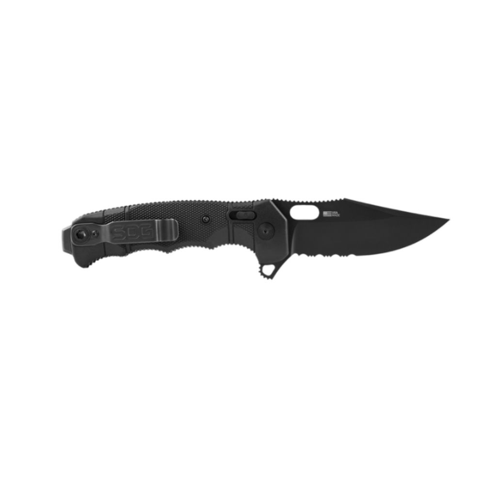 Sog Knives Seal Xr Knife Black, Clip Point, Combination Edge, 3.9\ Blade"