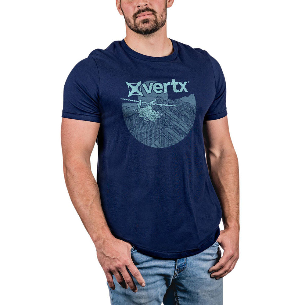 Vertx Peak Assault Graphic Tee Blue, Medium